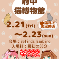 🐈2月21日　22日　23日は猫博物館🐈